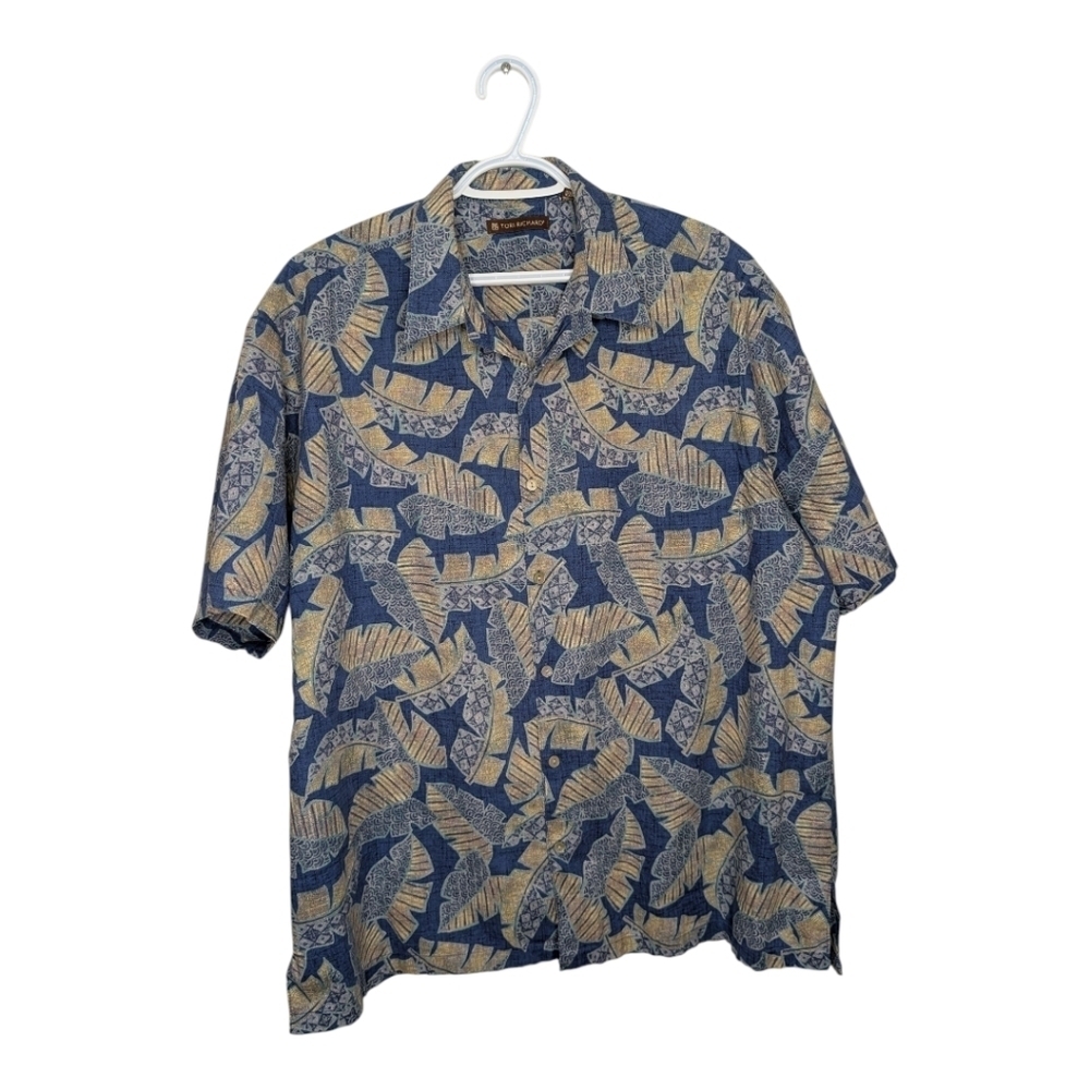 Tori Richard Made In Hawaii Tropical Patterened Button Up T Shirt
